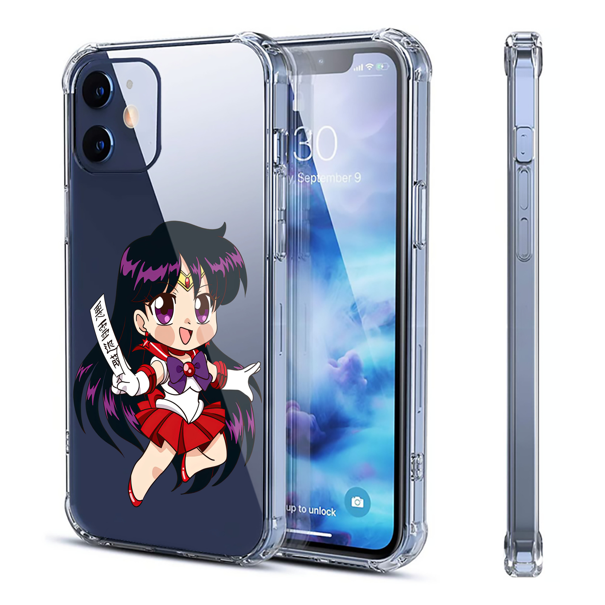（画像用） 美少女戦士セーラームーン 火野レイ ひの レイ Sailor Moon Hino Rei （セーラーマーズ,Sailor Mars） 【iPhone 12シリーズ対応】透明スマホケース（クリアソフトケース）